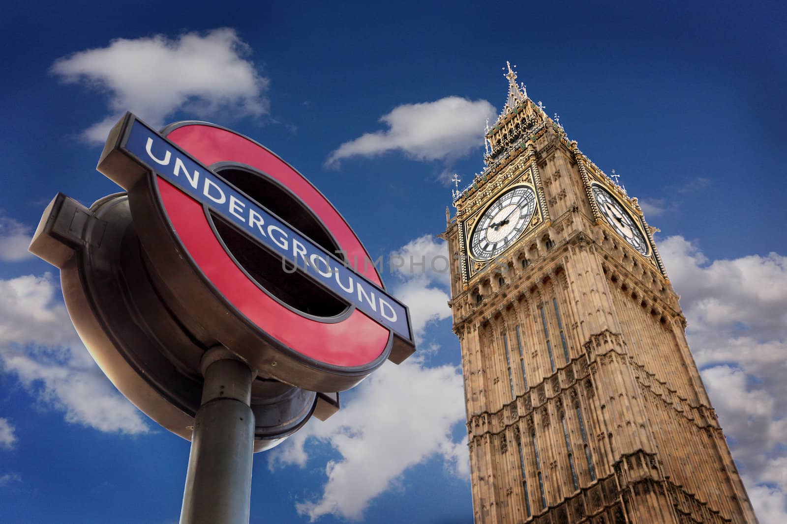 The Underground And Big Ben, London by HD_premium_shots