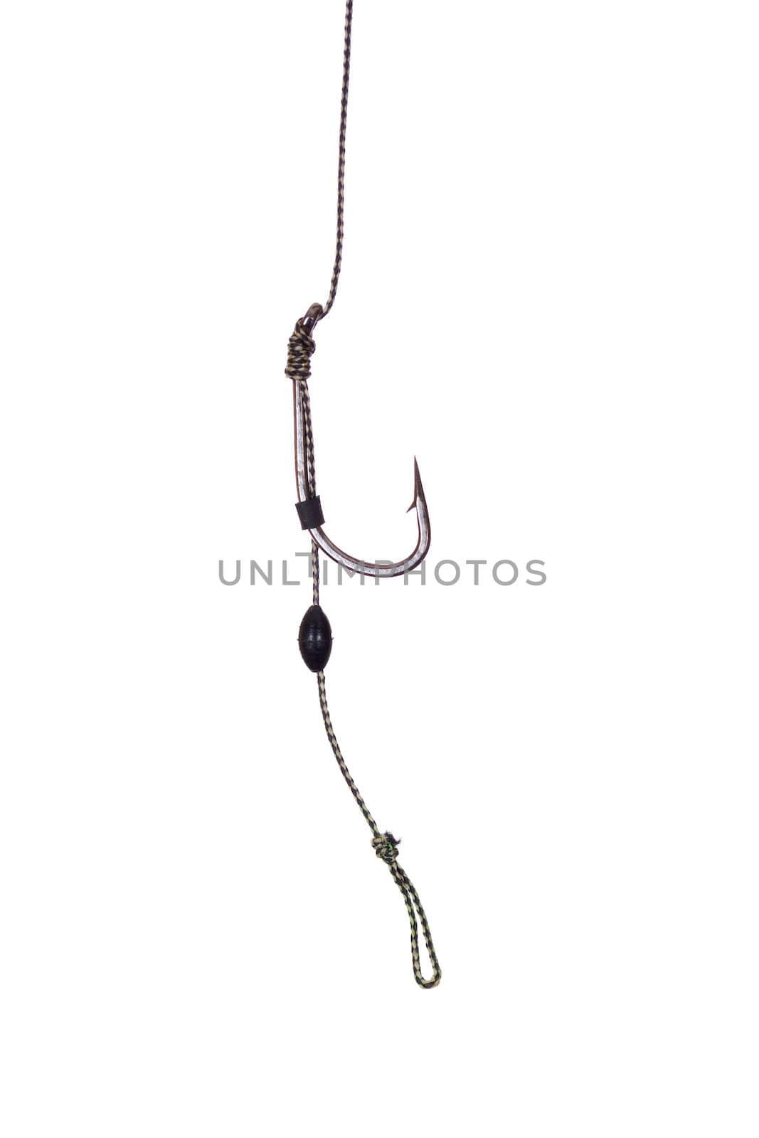 Fish hook ,isolated on a white background