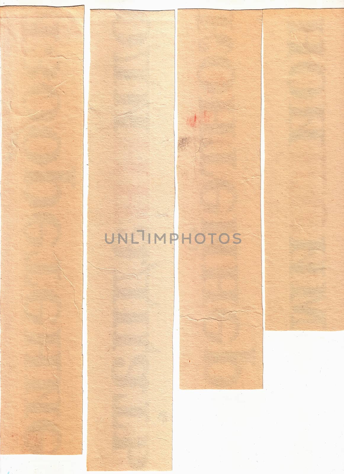 Collection Of Grunge Paper Pieces On White Background.