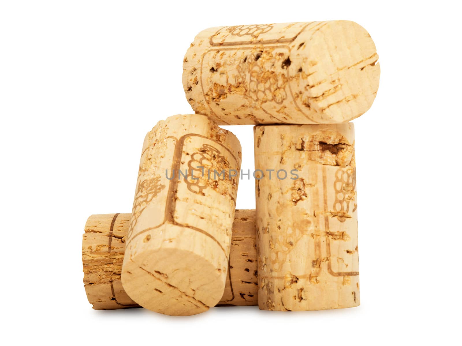 pile of  brand new wine corks