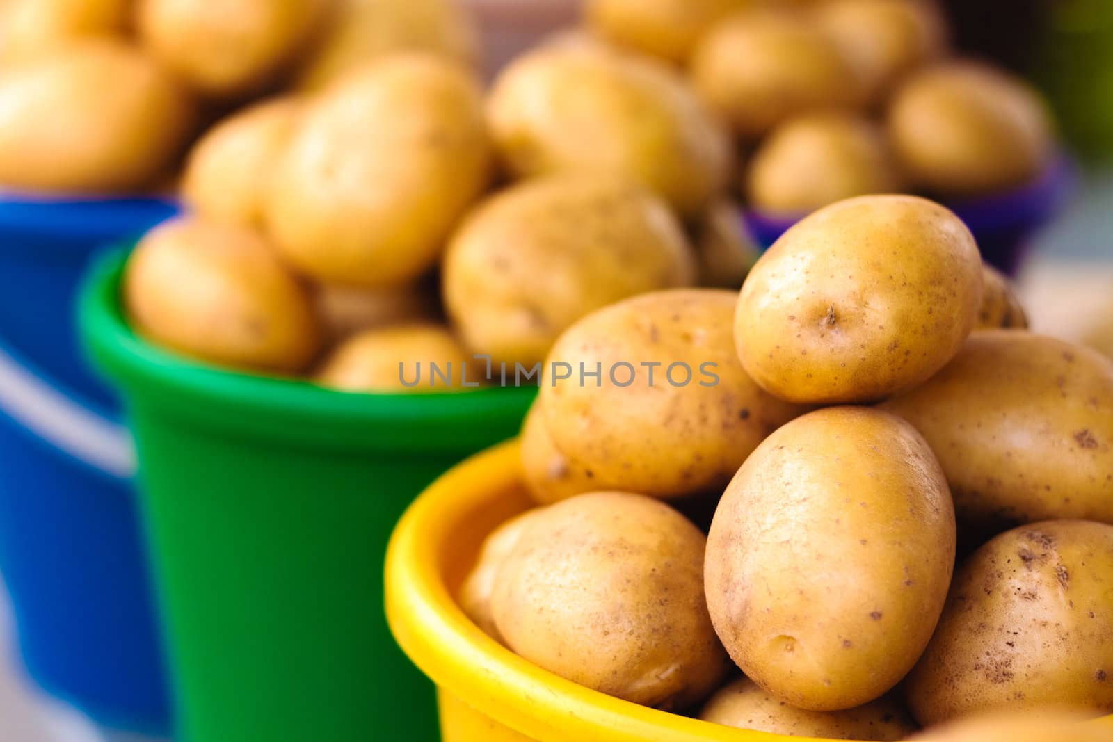 Potatoes at local market by ryhor