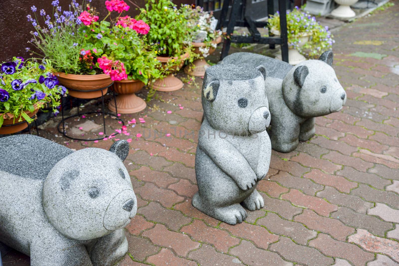 Three stone bears figure