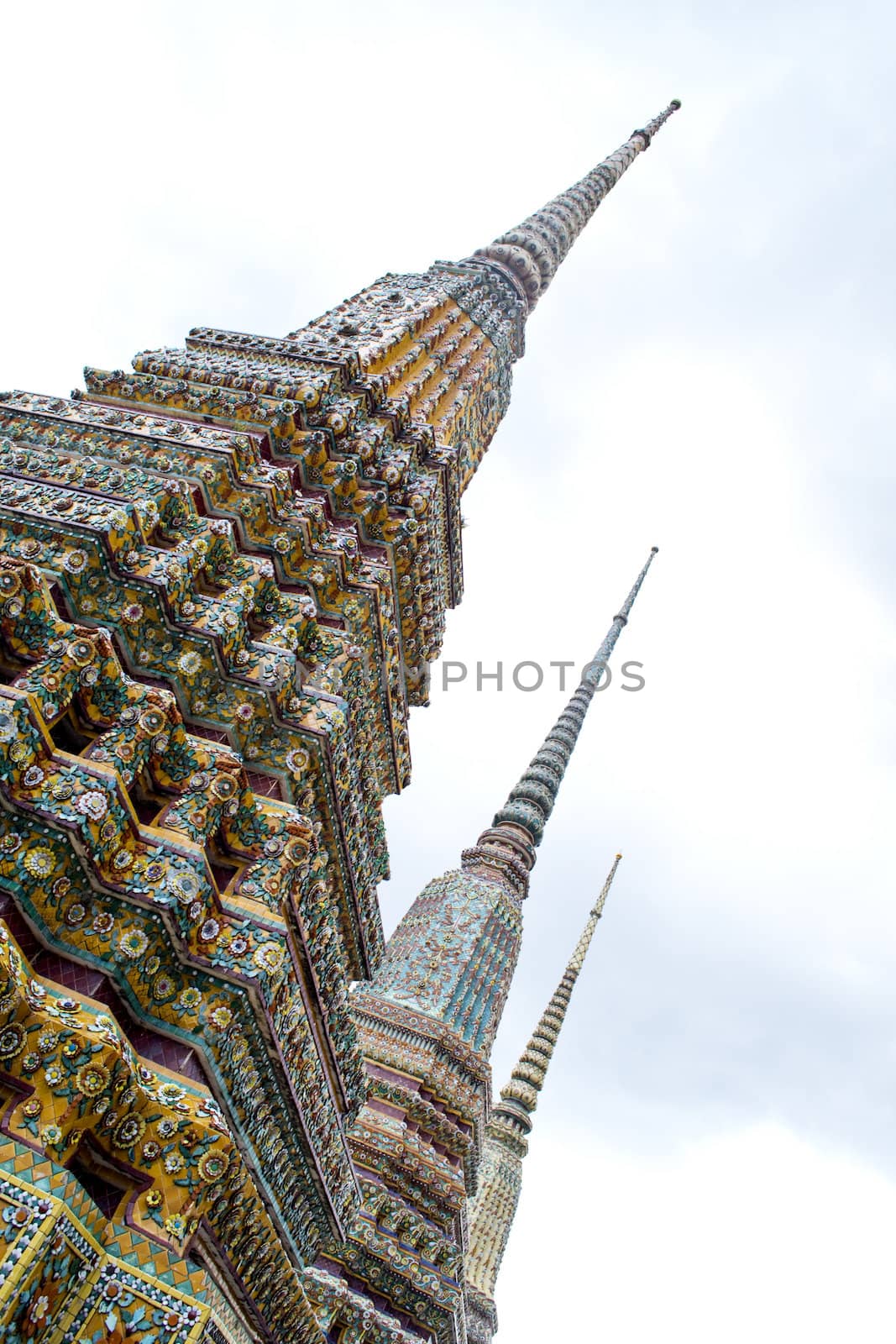 View of an ornate traditional Thai temple in Bangkok