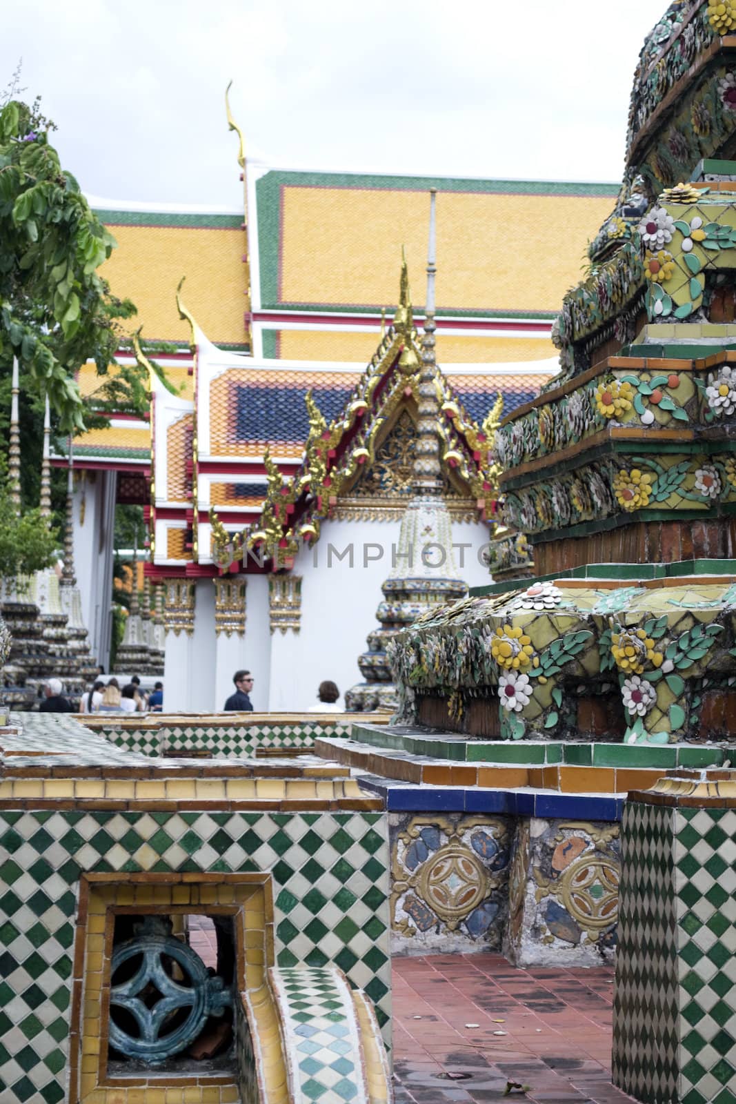 View of an ornate traditional Thai temple in Bangkok