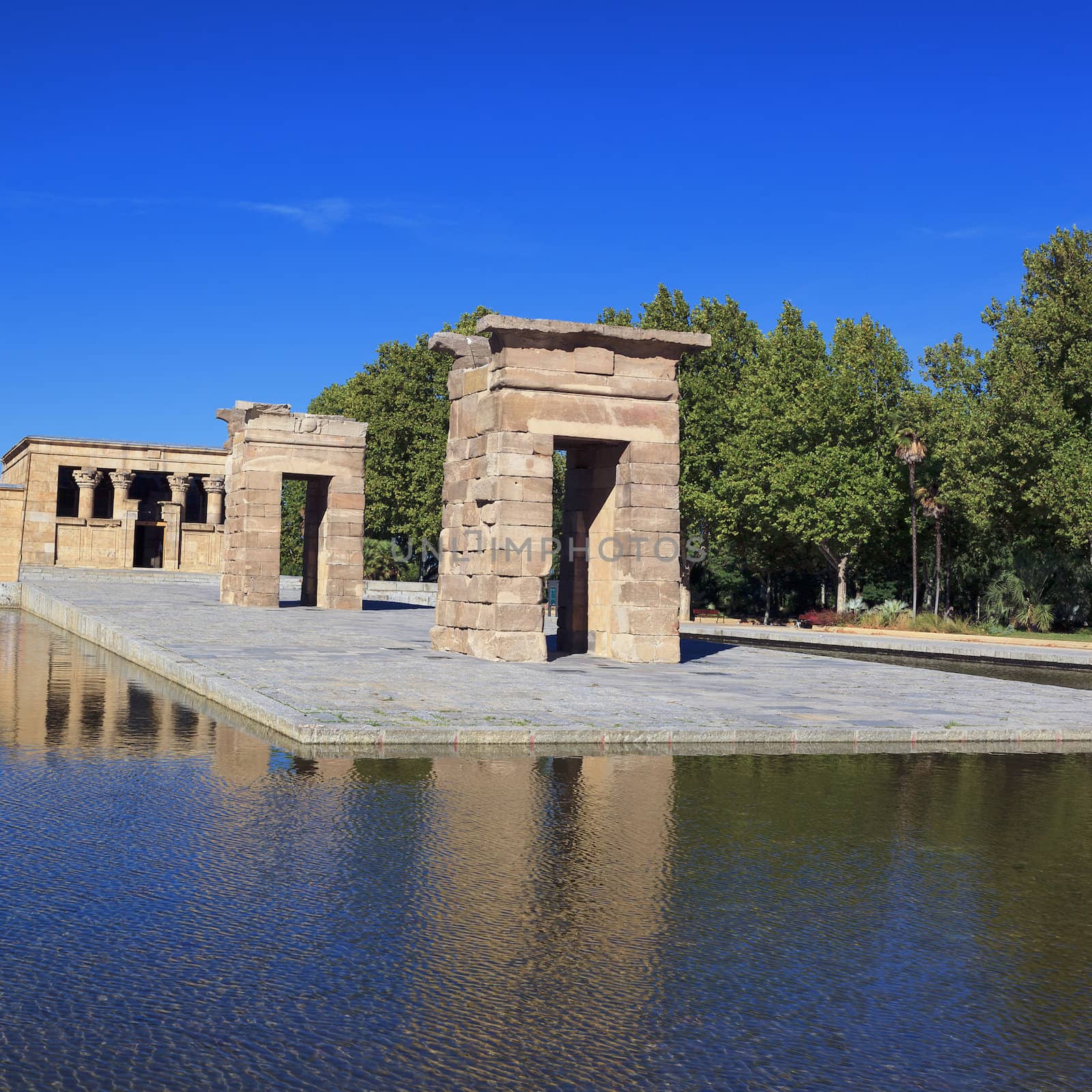 Debod Temple in Madrid, Spain