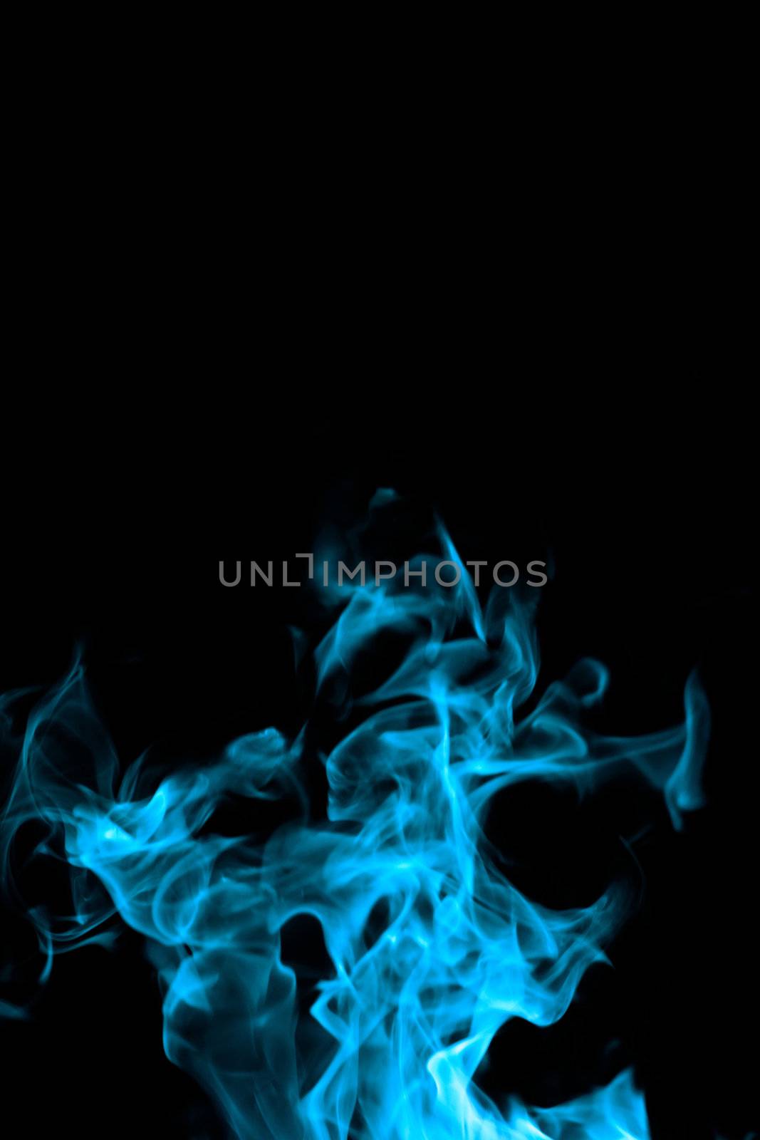 blue fire on black background by NagyDodo