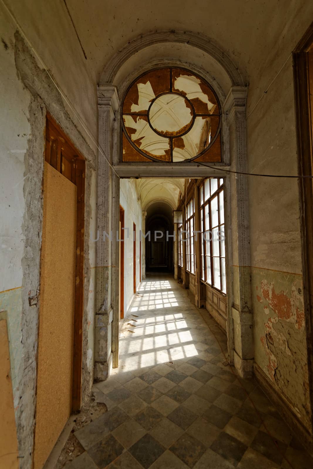 Inside a ruined castle