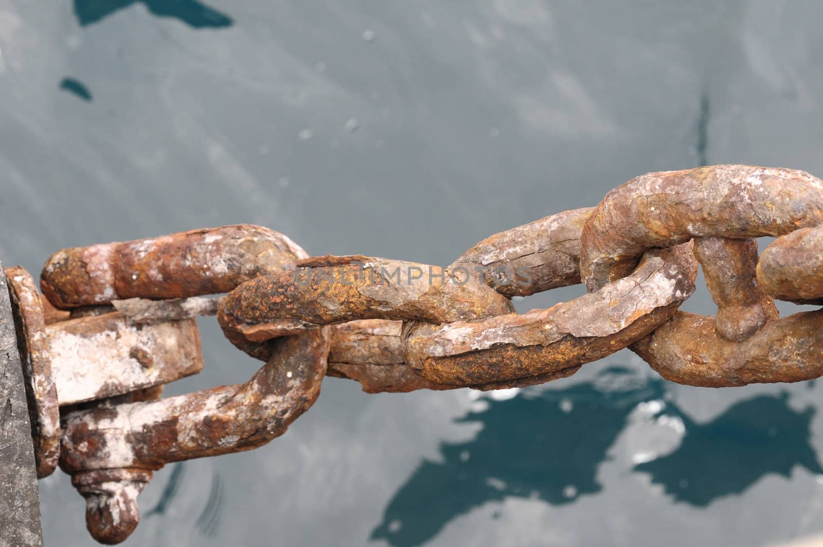 An Old Rusty Naval Chain, in Canary Islands, Spain