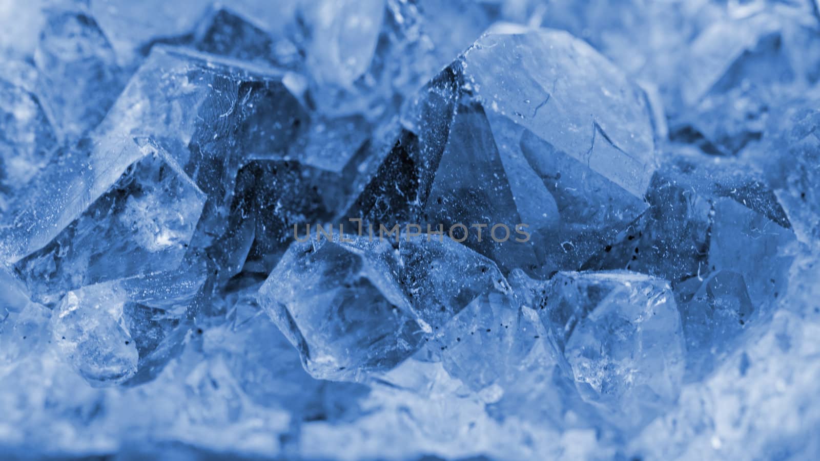 macro photo about crystals of blue vitriol - Copper sulfate