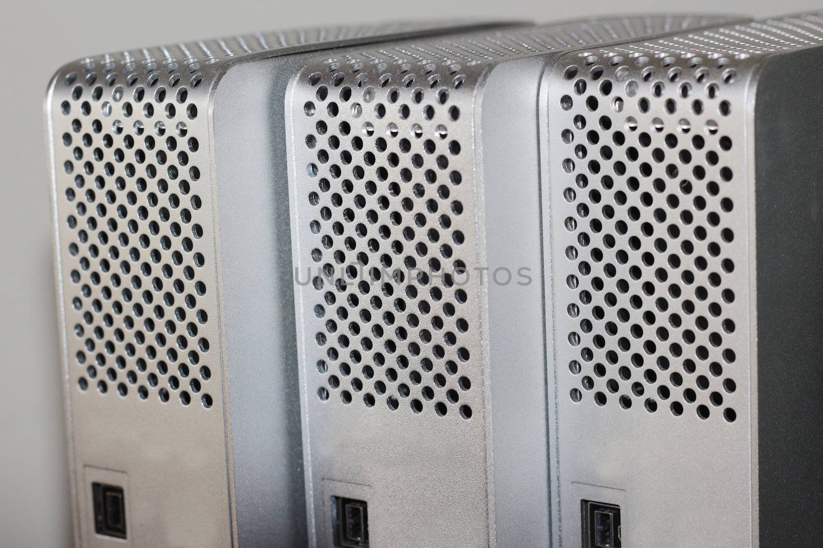 External metal hard drives symbolizing storage solutions