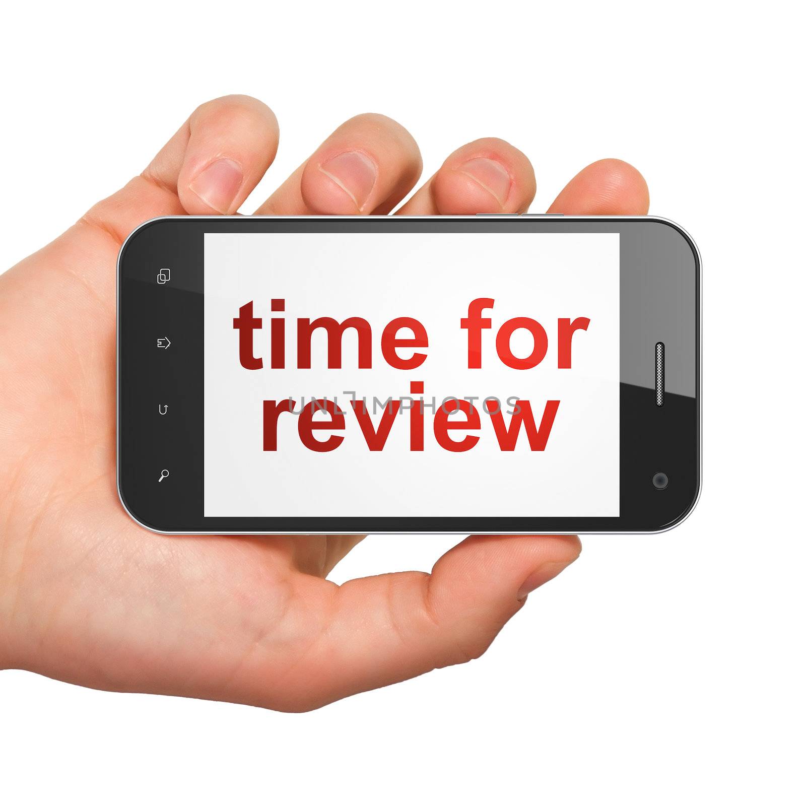 Timeline concept: Time for Review on smartphone by maxkabakov