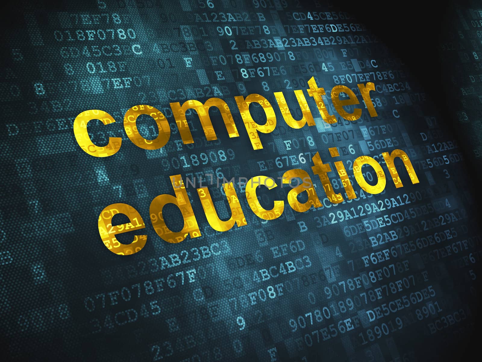 Education concept: Computer Education on digital background by maxkabakov