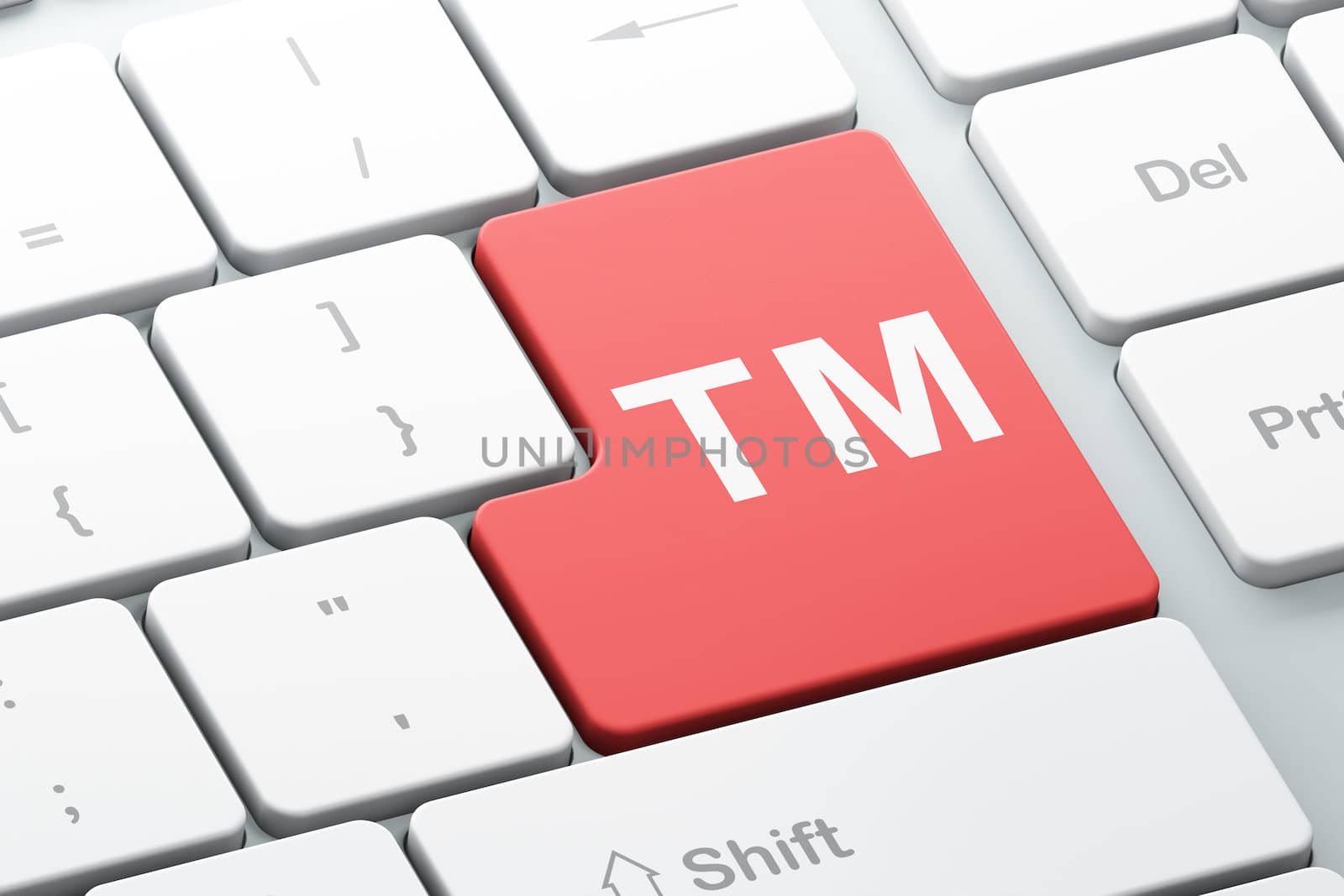 Law concept: Trademark on computer keyboard by maxkabakov
