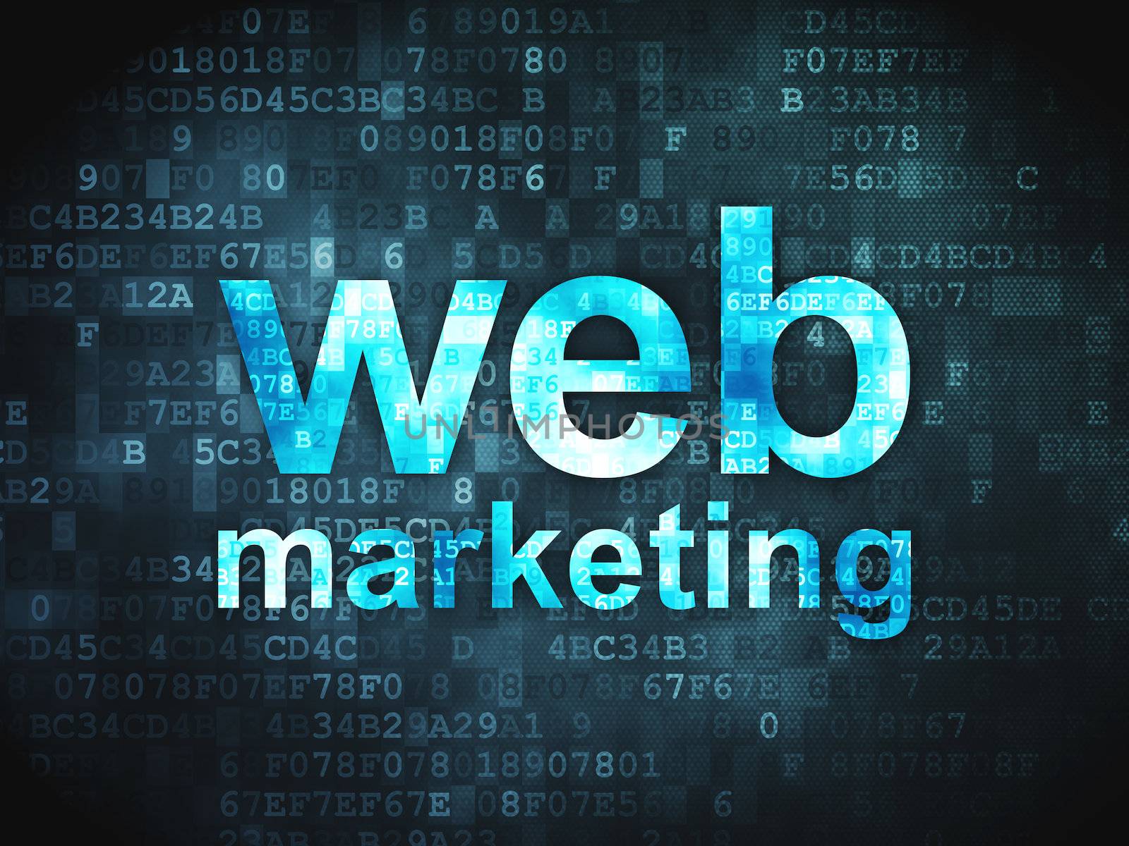 SEO web design concept: Web Marketing on digital background by maxkabakov