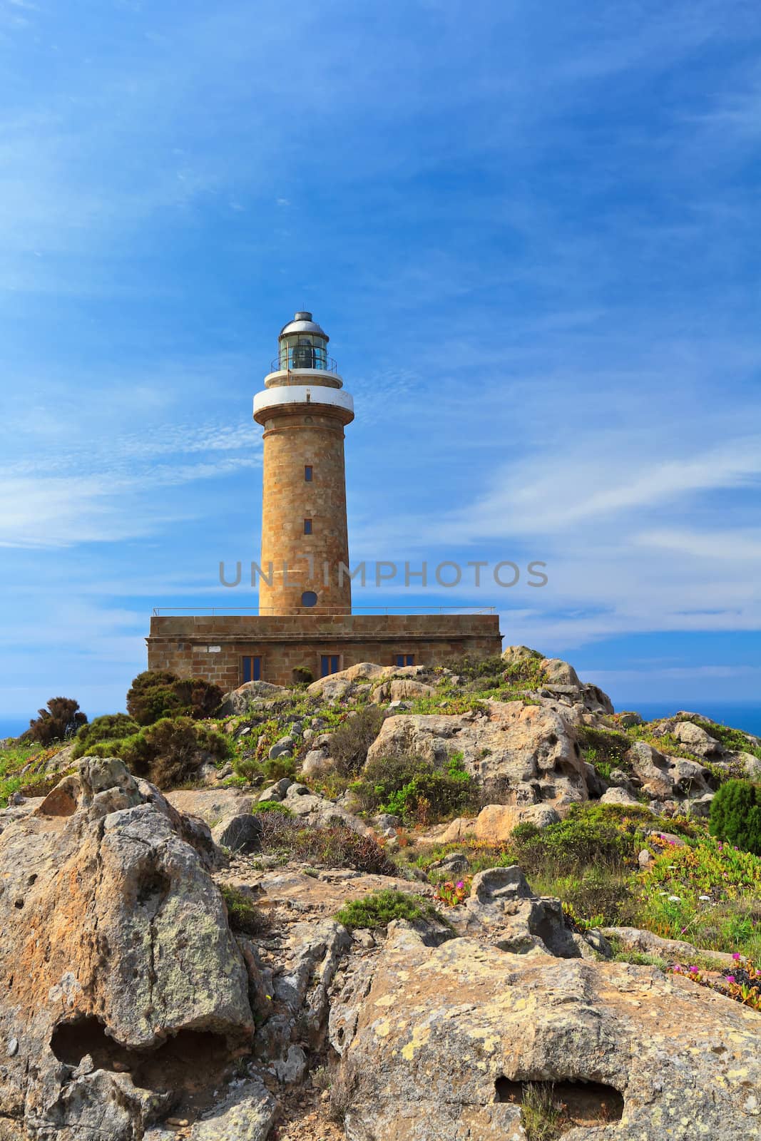 lighthouse in San pietro island, Carloforte, south west sardinia, Italy