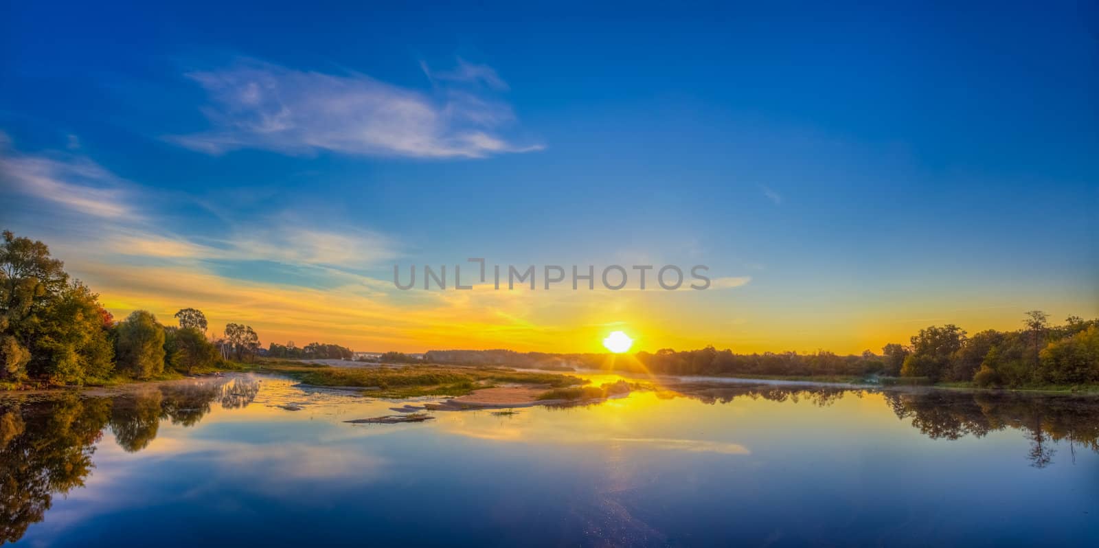 Beautiful Lake On Sunrise by ryhor