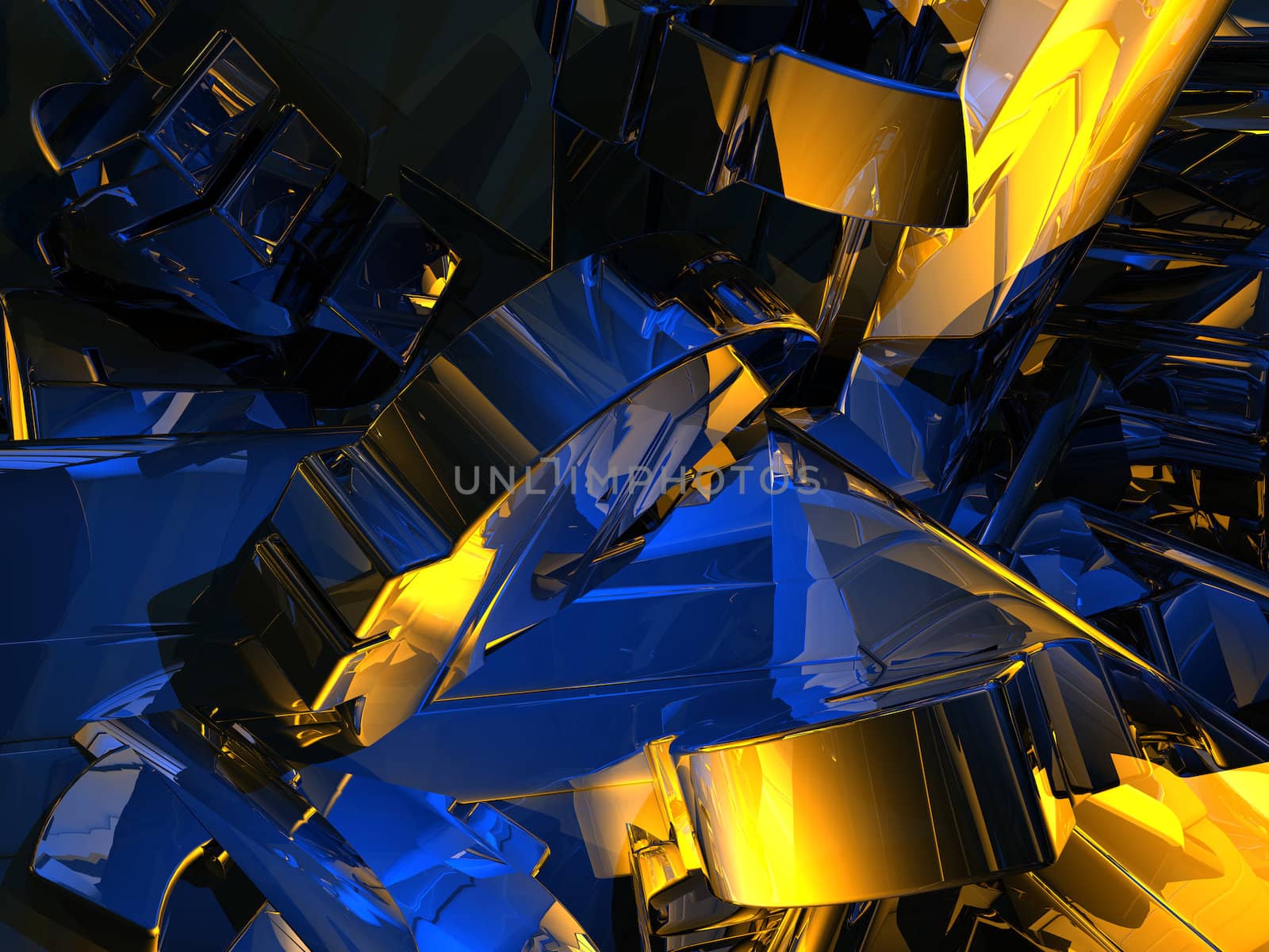 futuristic shiny metal background - 3d illustration