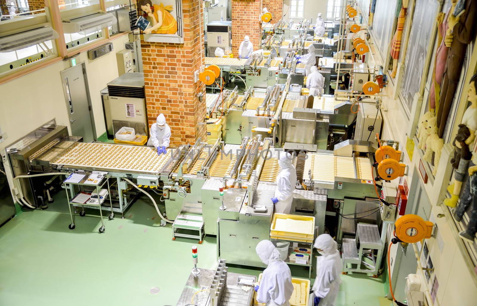 SAPPORO, JAPAN - JULY 23 Operators work in Chocolate factory on July 23, 2013 in Sapporo, Japan. Japanese company which make famous chocolate in Japan2