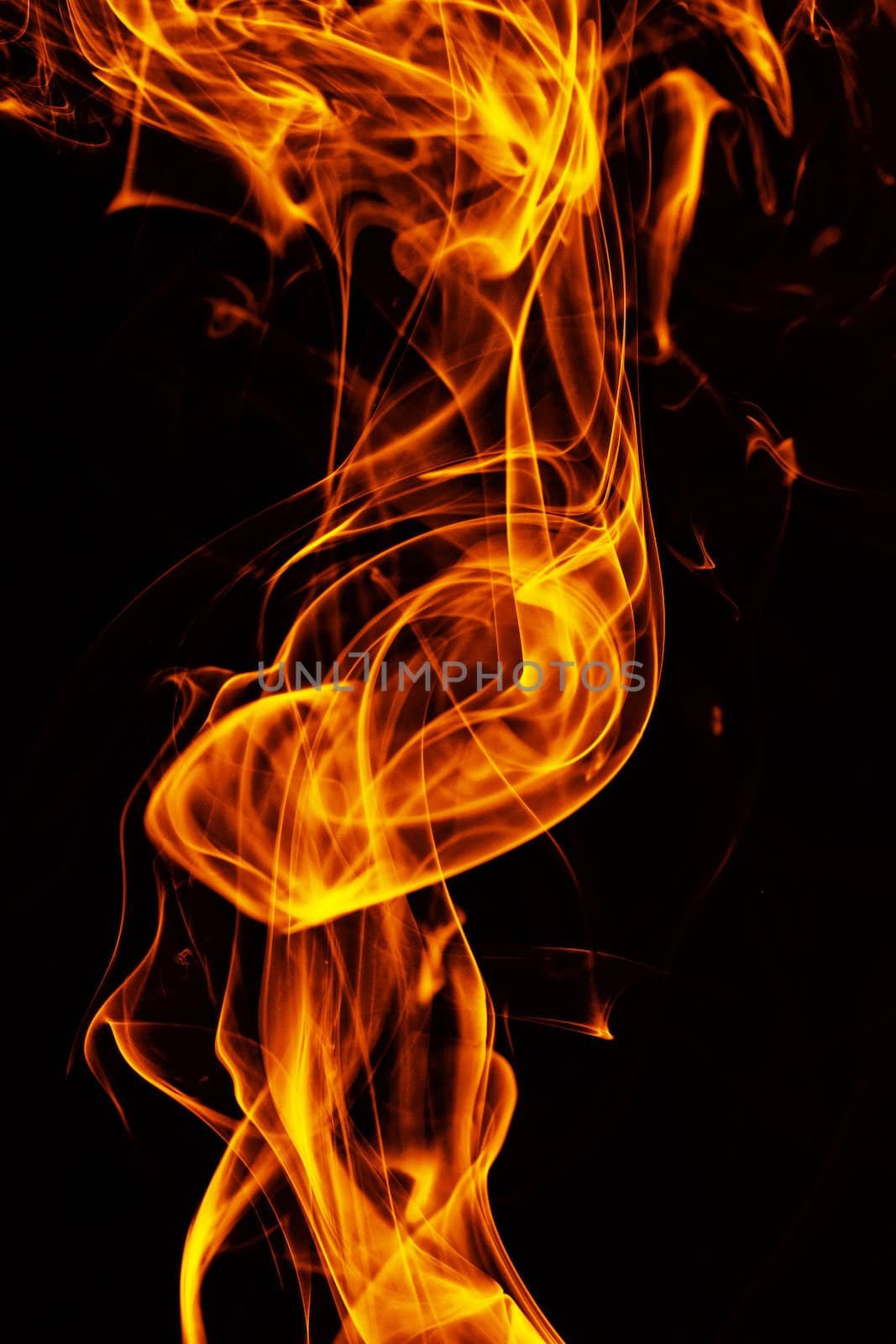 yellow smoke in black background