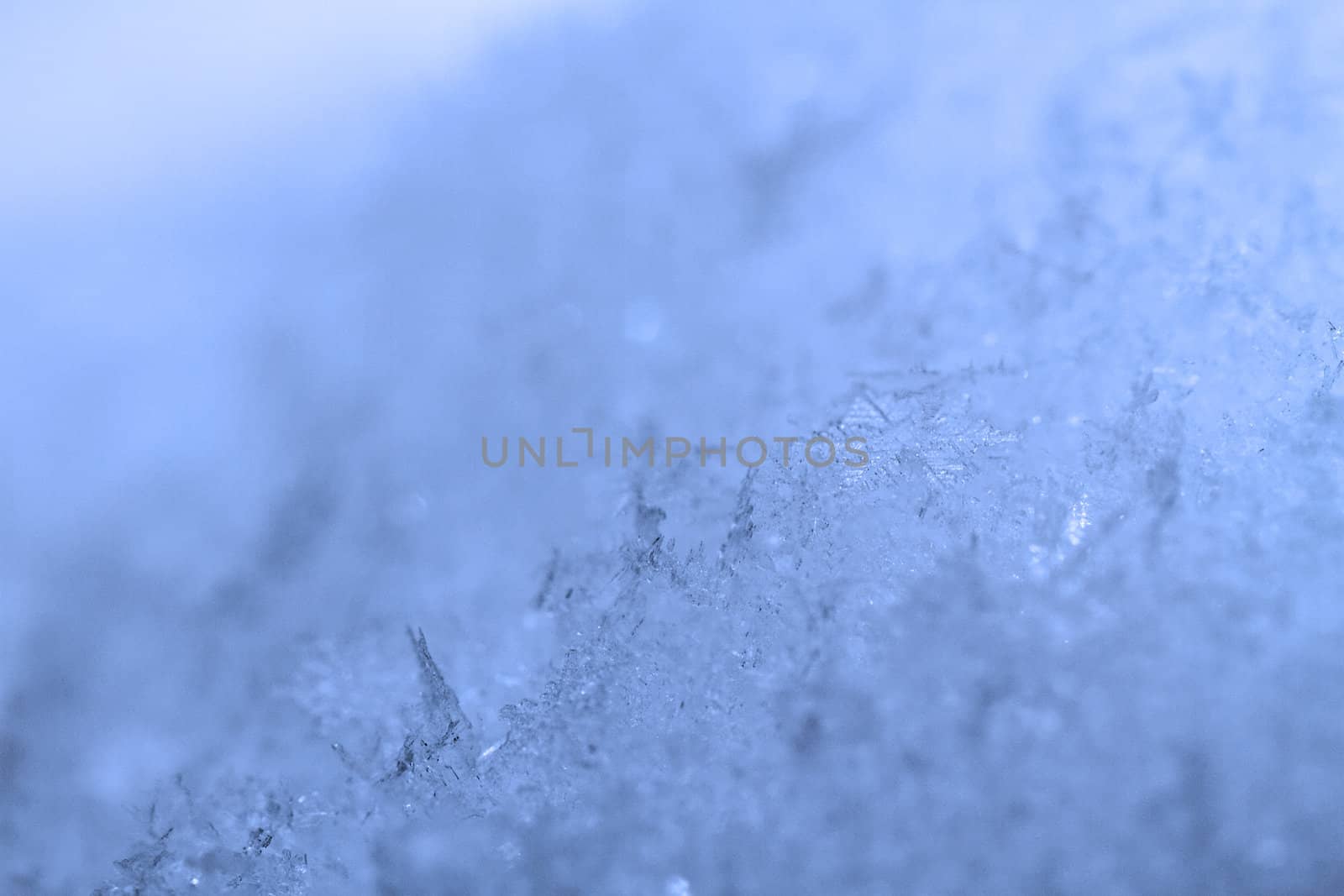 beauty blue snowflake crystals on dark background