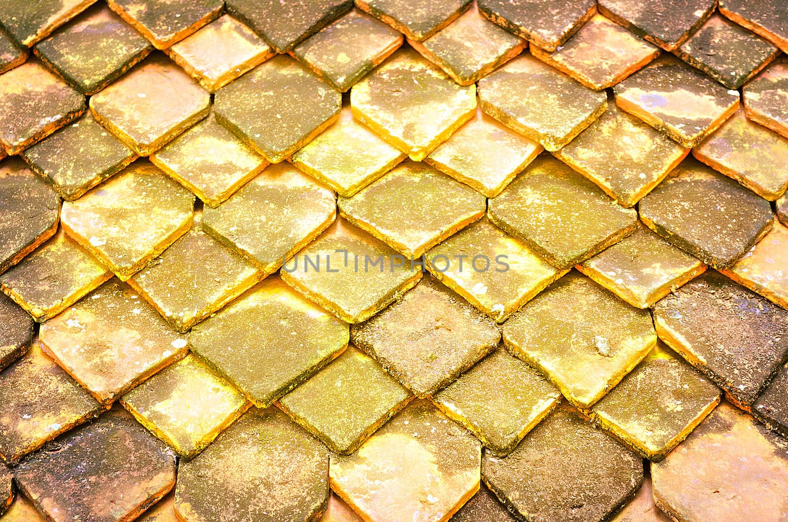 The Roof Tiled made of Baked Clay Material.