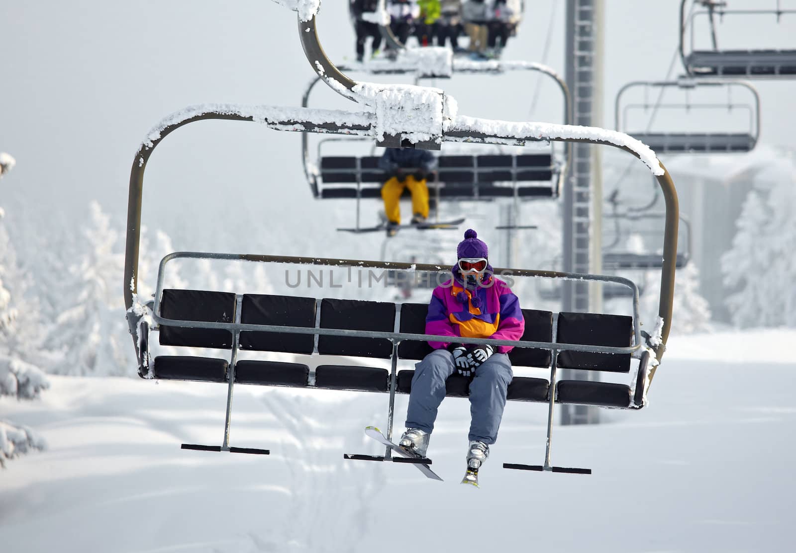 Chairlift on a ski resort