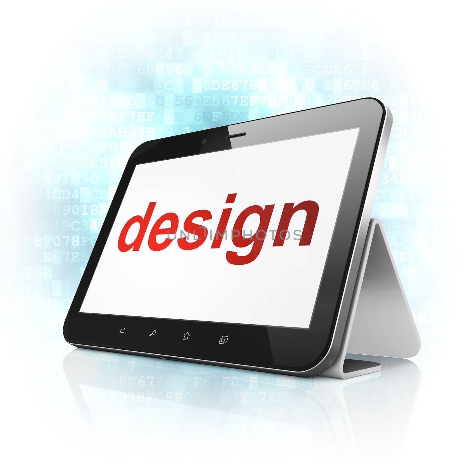 Marketing concept: Design on tablet pc computer by maxkabakov