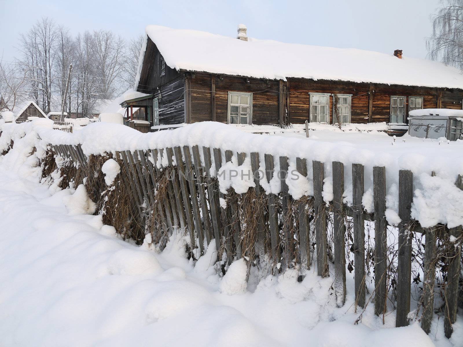 village in winter