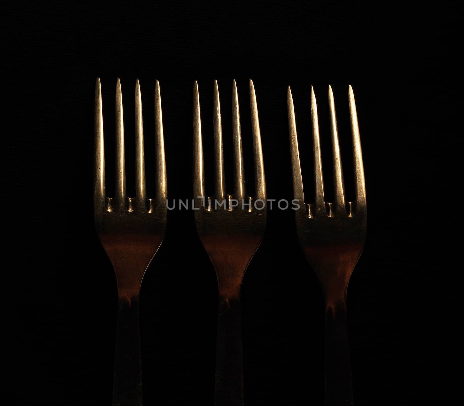fork on a dark background