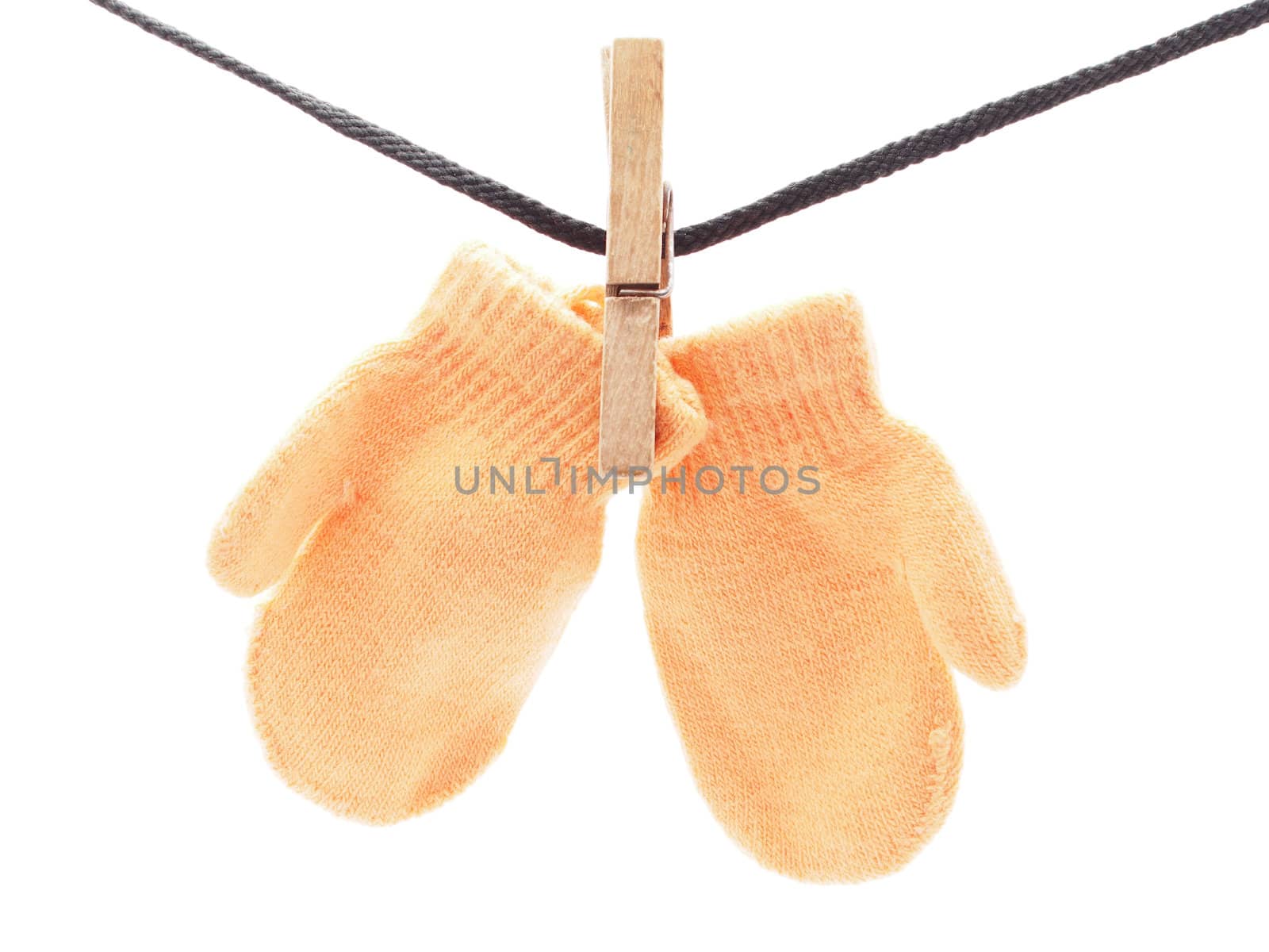mittens on a white background
