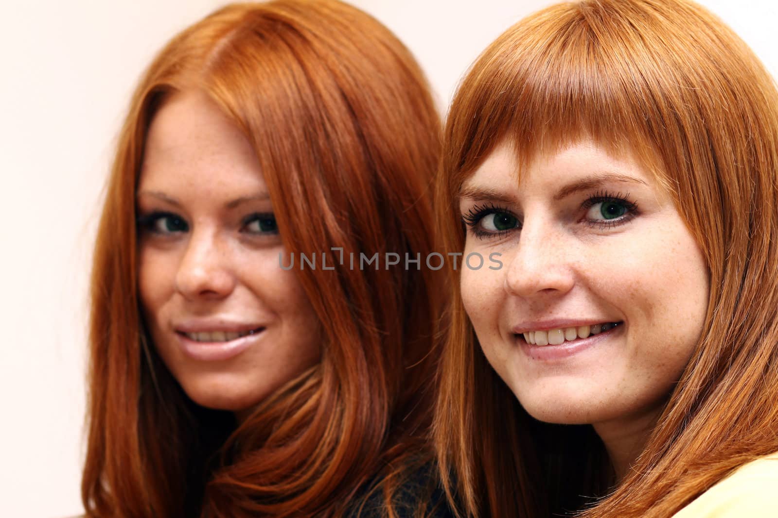 Two young beautiful redhead women by andersonrise