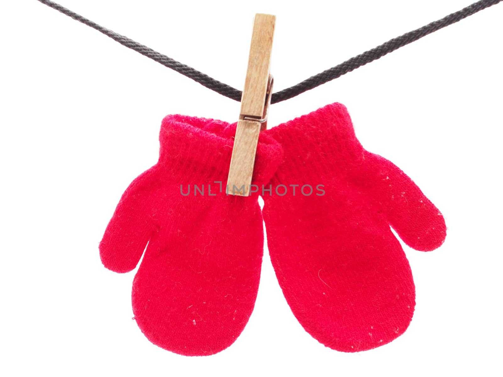 mittens on a white background