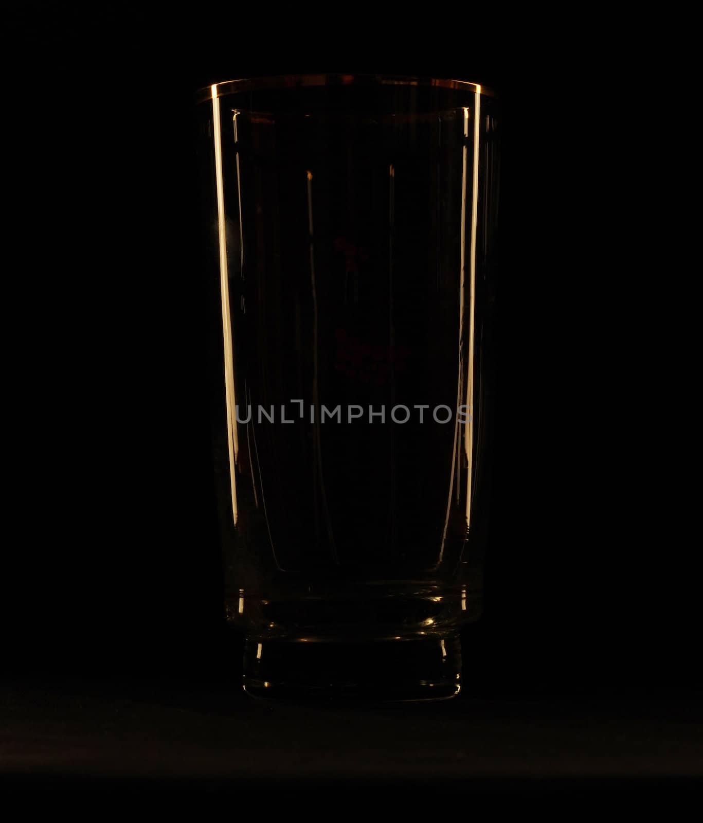 glass against a dark background