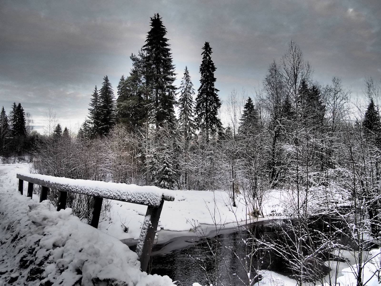 river in winter