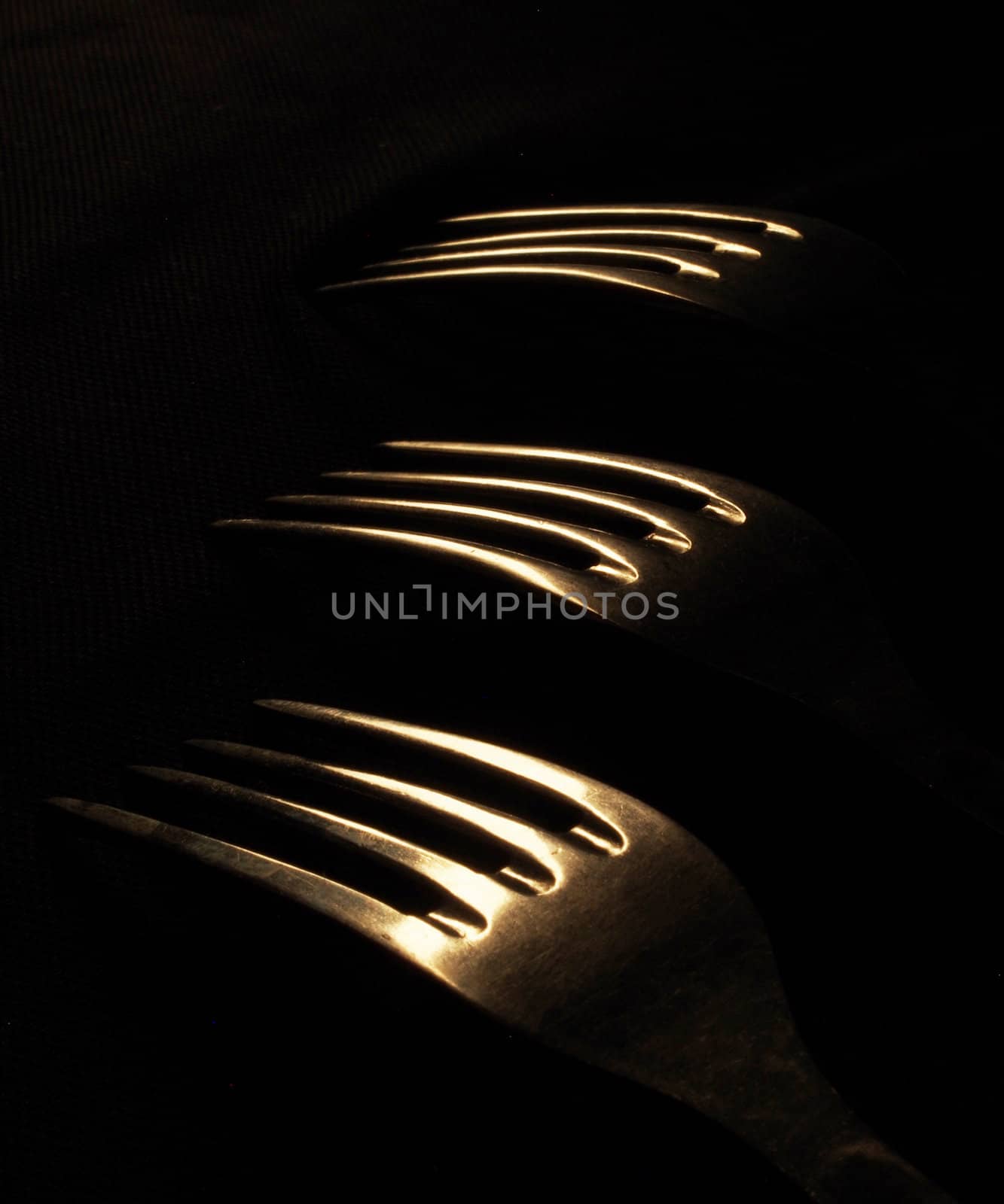 fork on a dark background