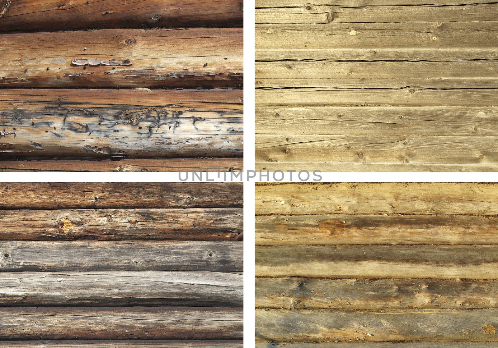 Timbered wall. Set