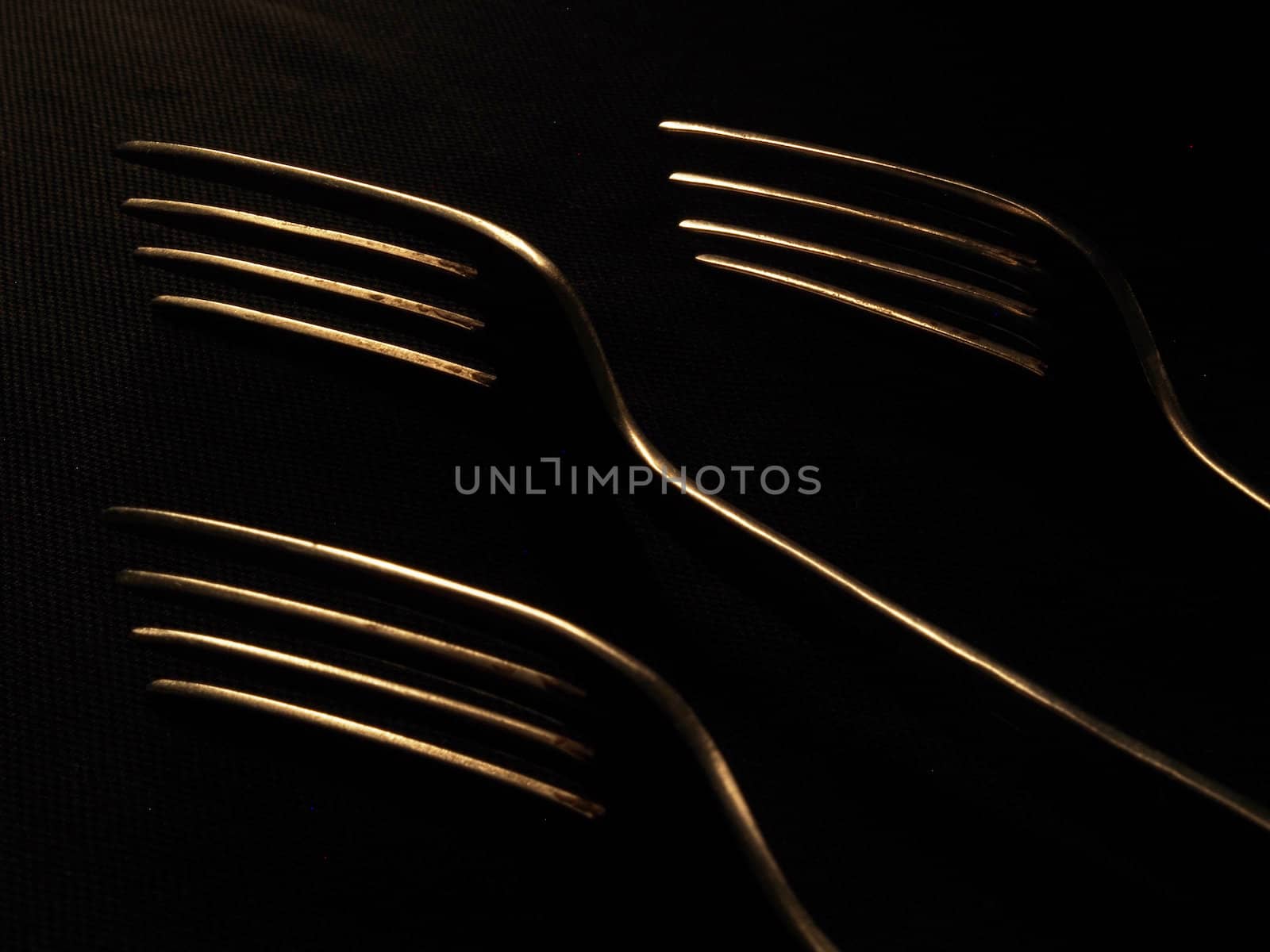 fork on a dark background