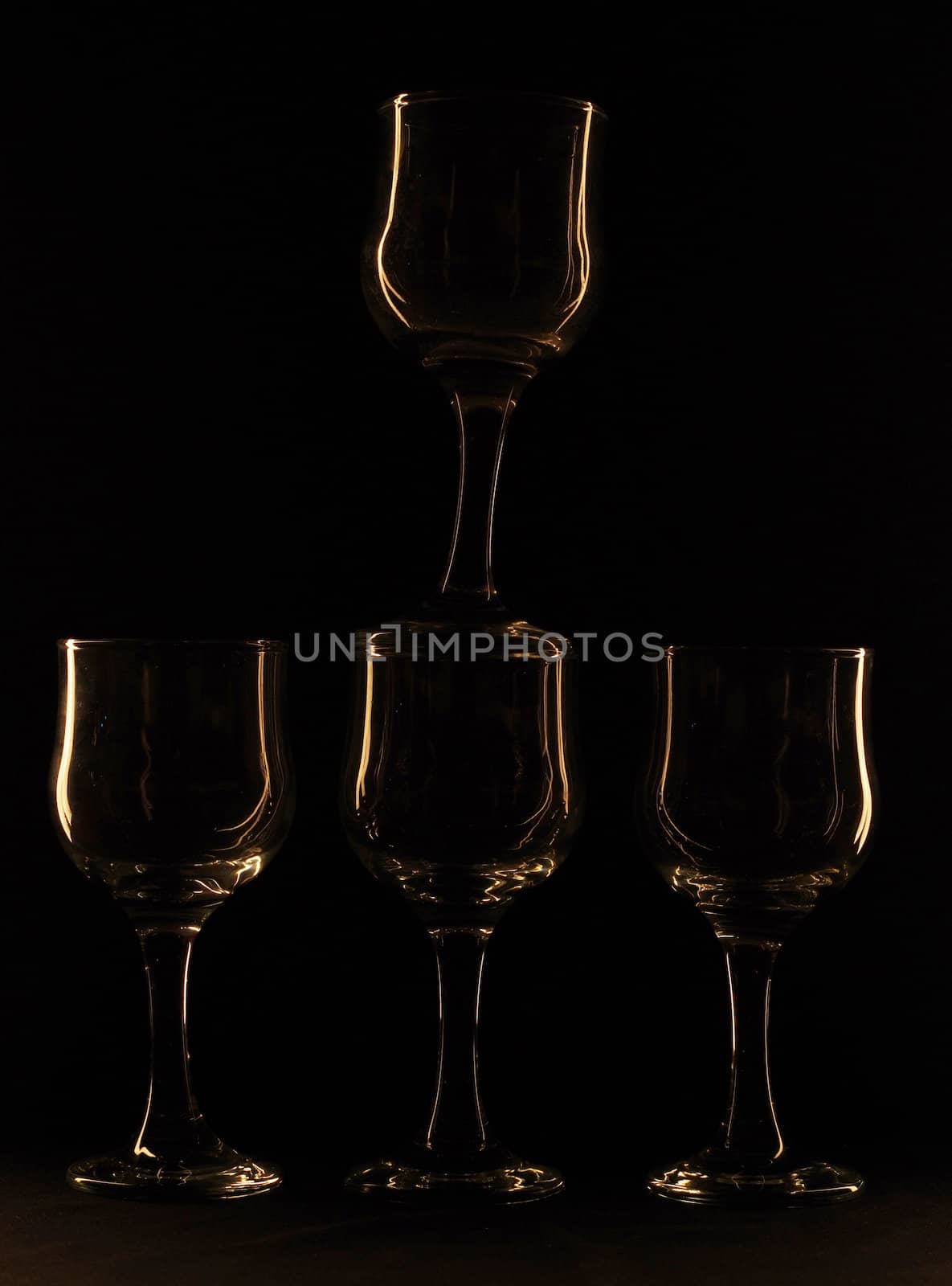 glass against a dark background
