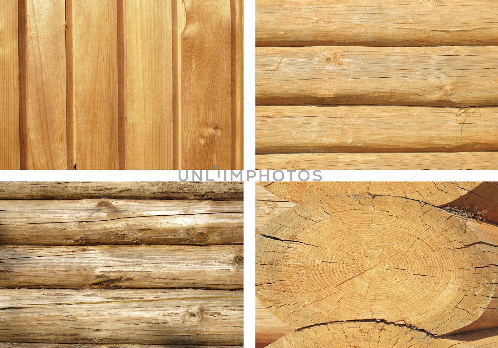 Timbered wall. Set