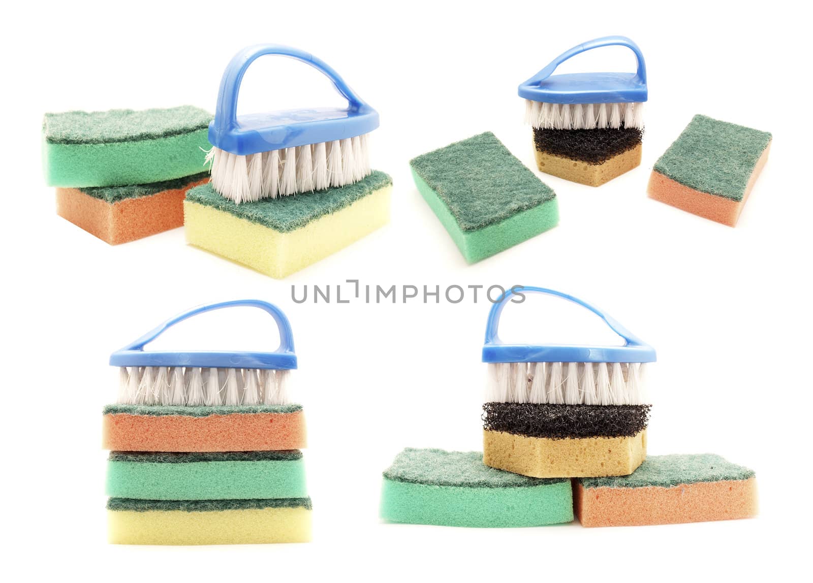 Brush and sponges. Set