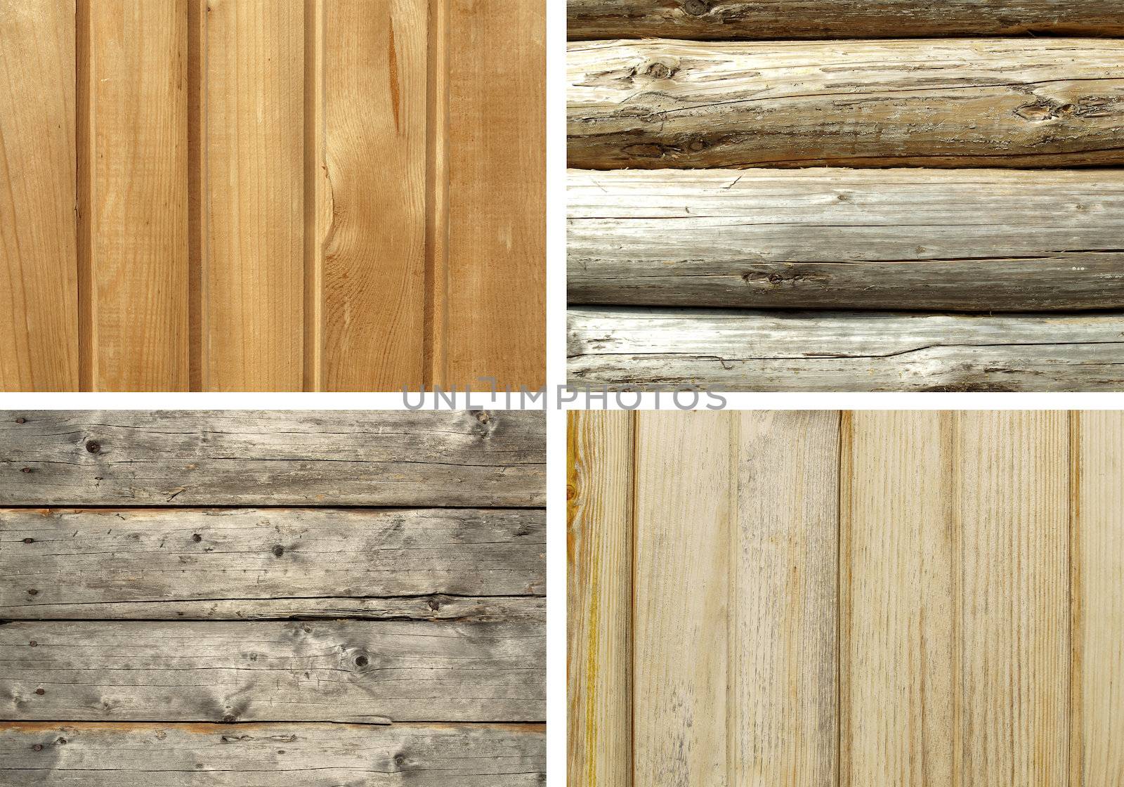 Timbered wall. Set
