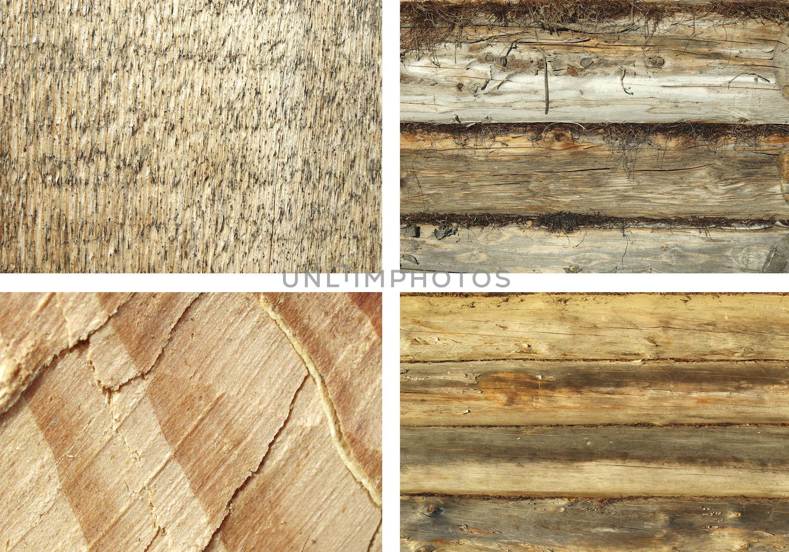 Timbered wall. Set