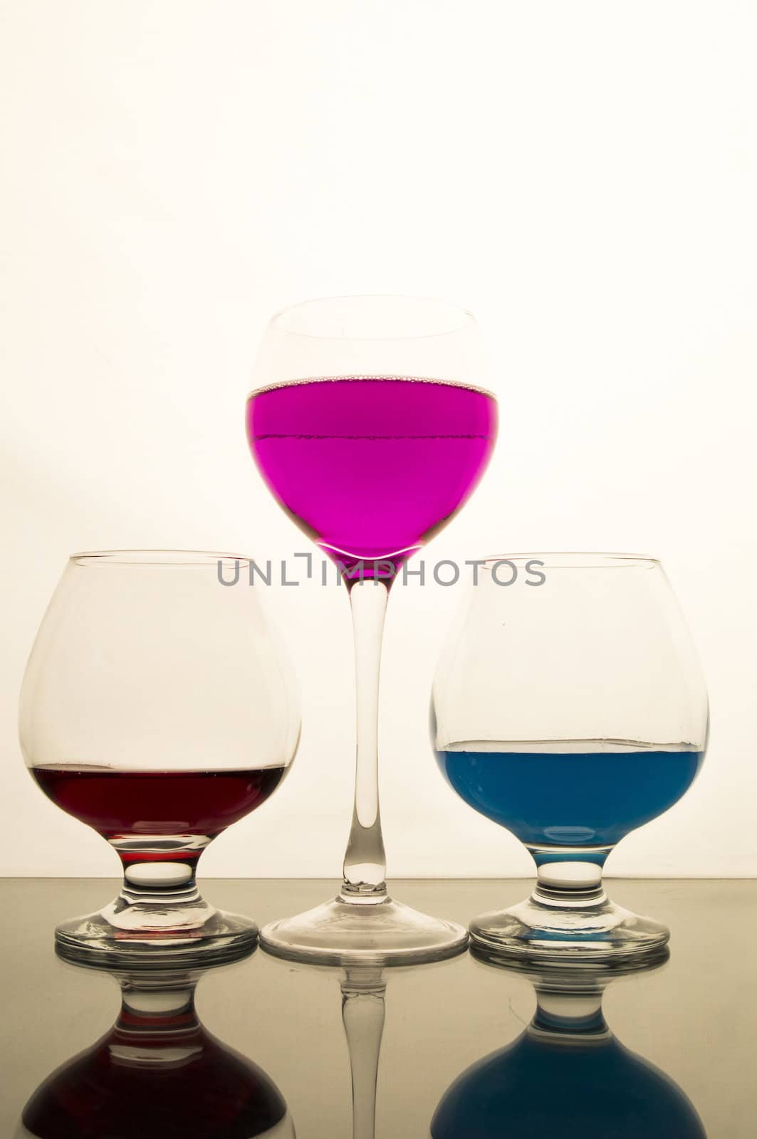 glasses on a light background