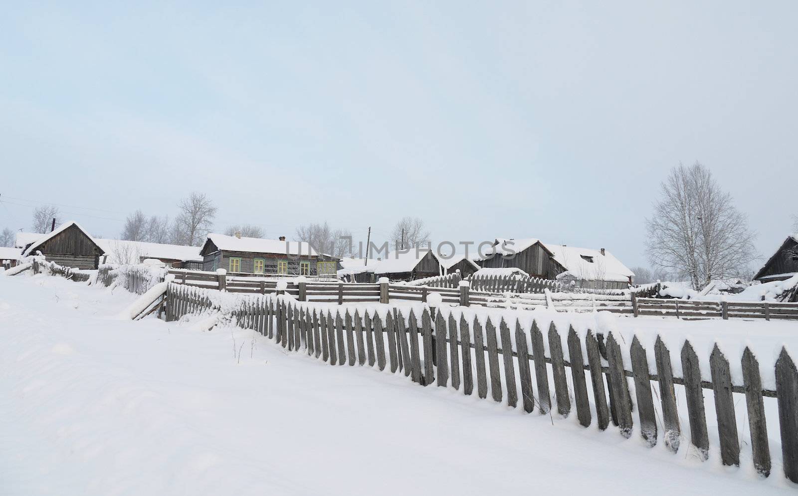 village in winter