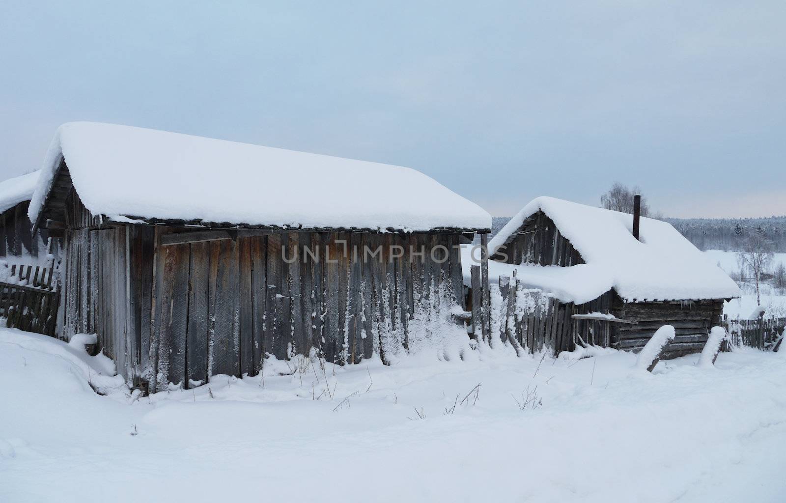village in winter