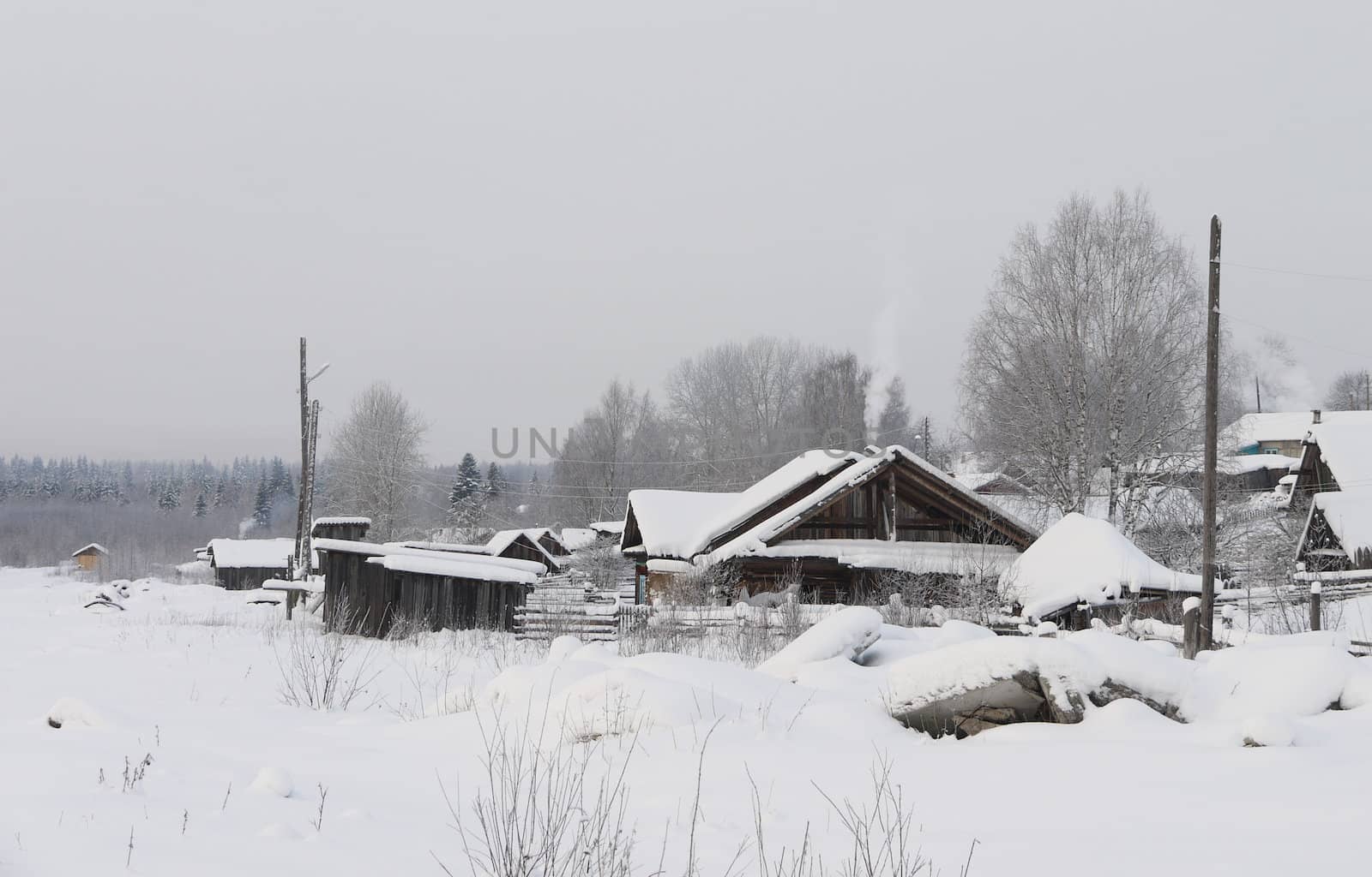 village in winter