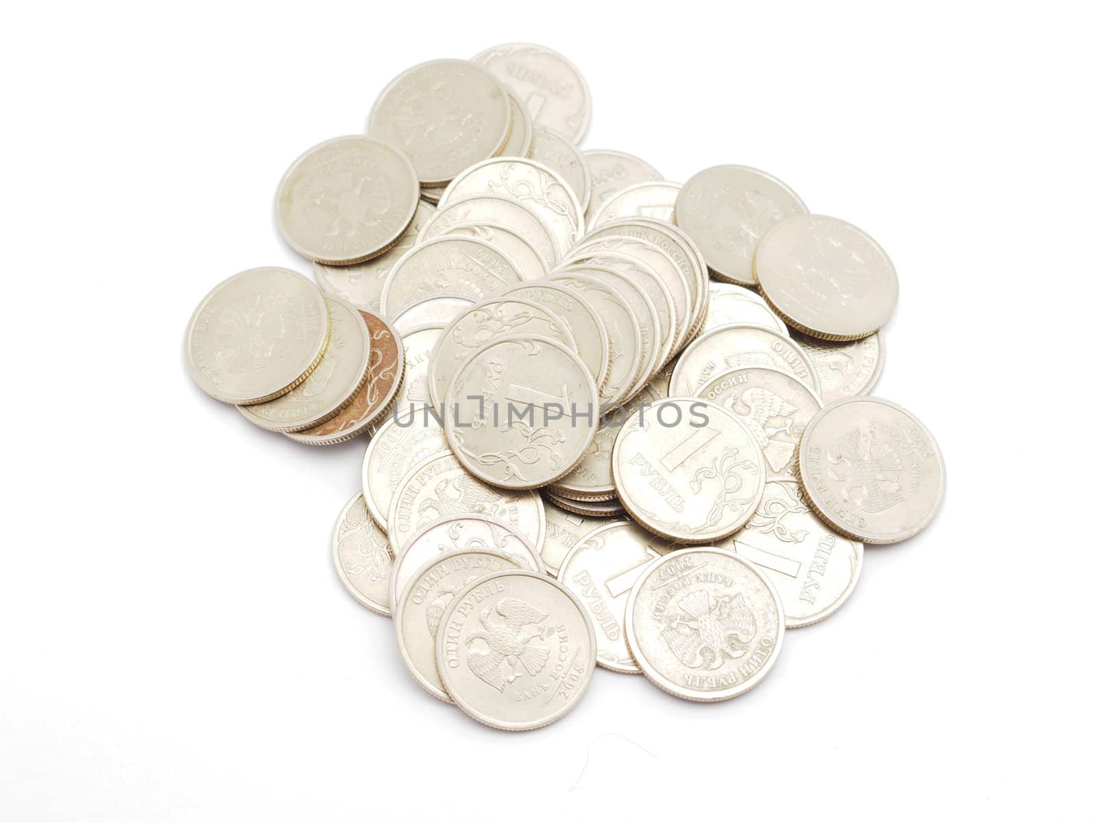 money on a white background 