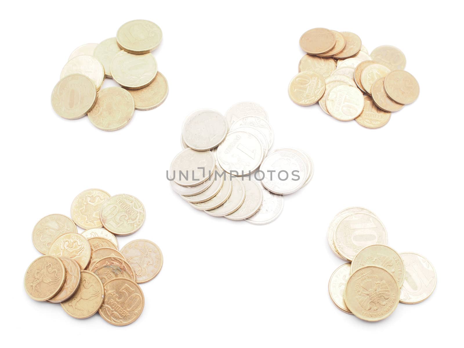 money on a white background 