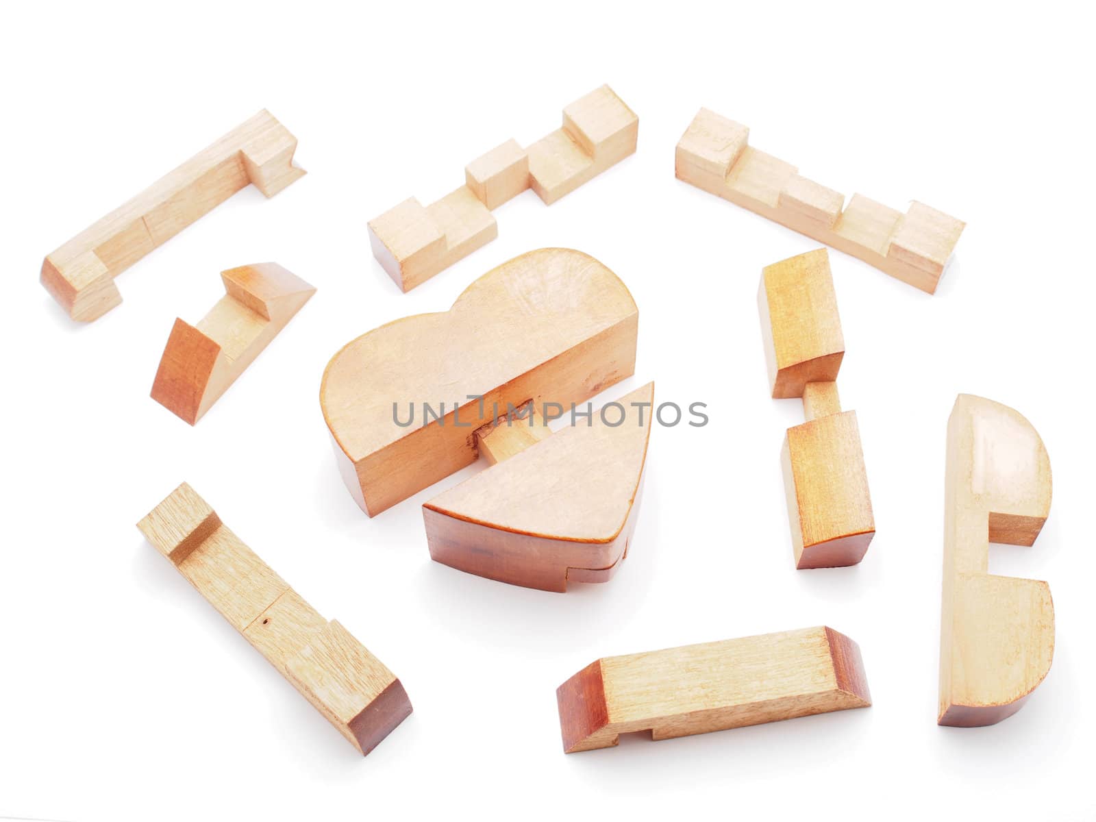 heart. puzzle on a white background