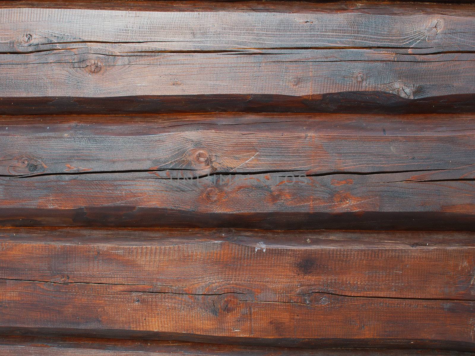 Pattern of old weathered timbered wall 